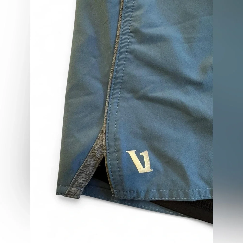 Vuori Trail Short 2.0 6” Inseam Blue / Heather Grey Mesh Trim XXL